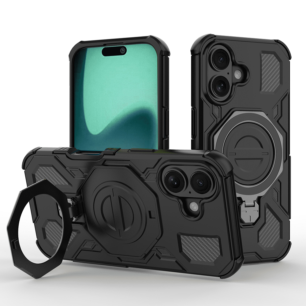 Калъф за iPhone 17 - Techsuit Carbon Shield PRO - Черен