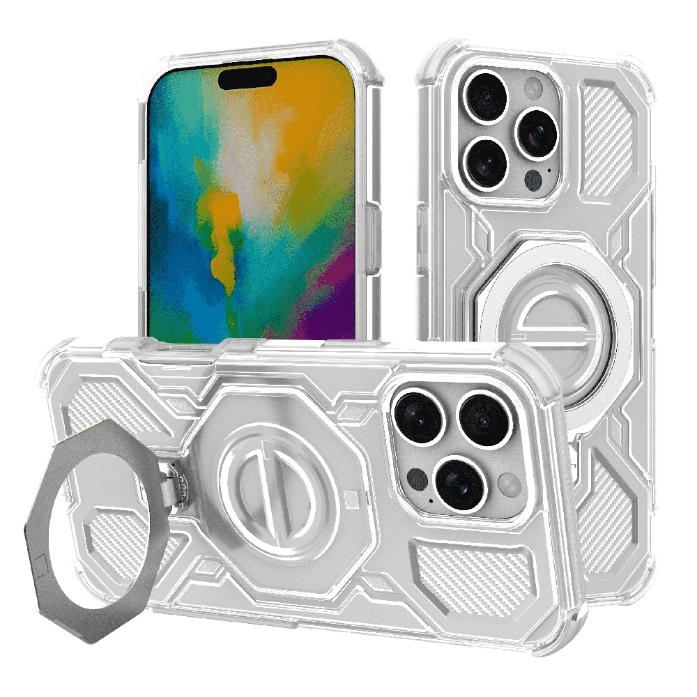Калъф за iPhone 16 Pro Max - Techsuit Carbon Shield PRO - Бял прозрачен