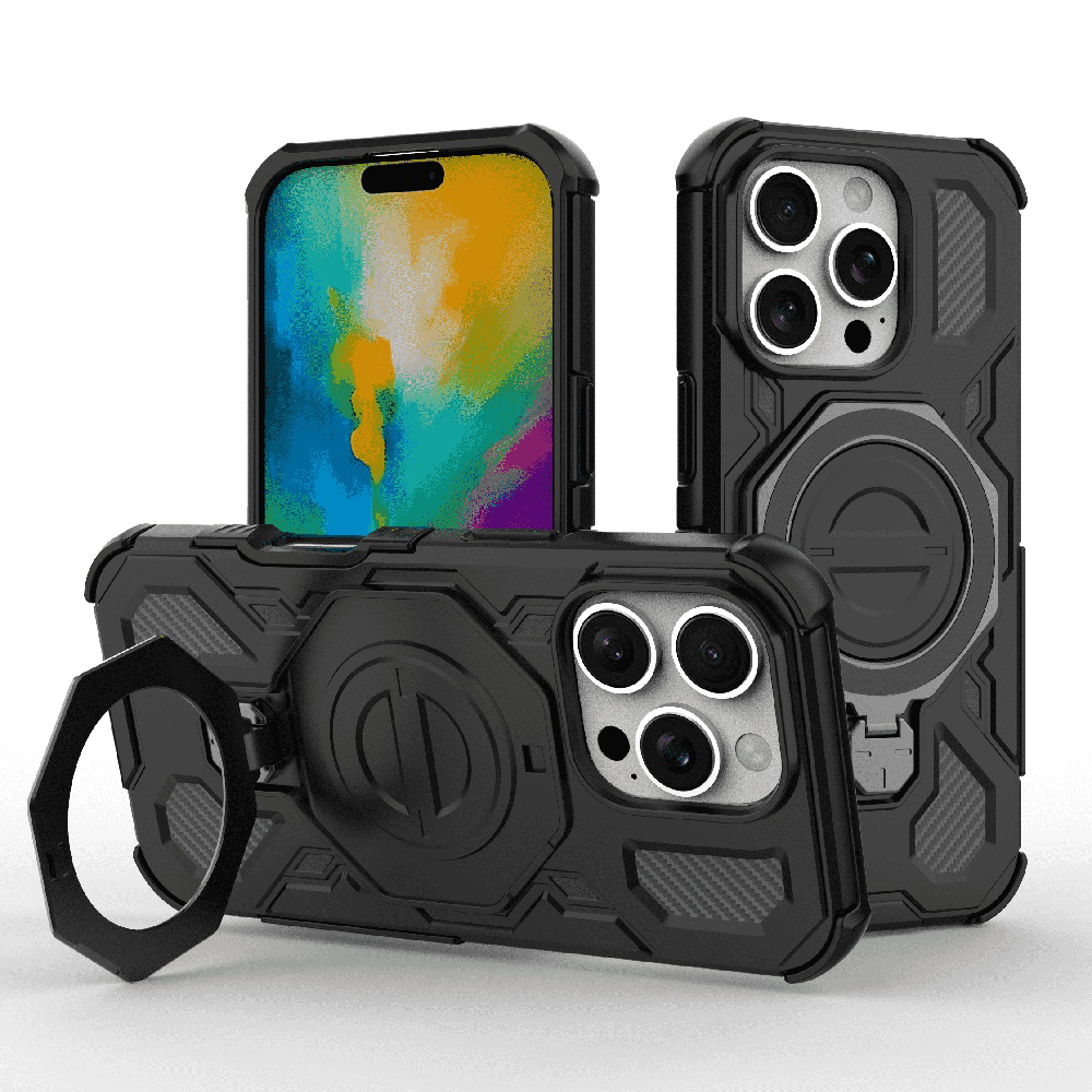 Калъф за iPhone 16 Pro Max - Techsuit Carbon Shield PRO - Черен