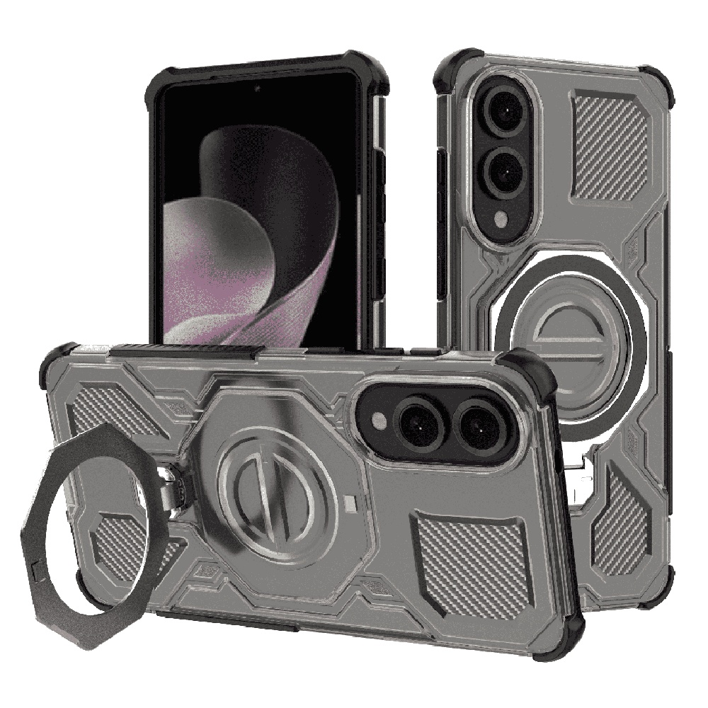 Калъф за Samsung Galaxy S25 Edge - Techsuit Carbon Shield PRO - Smoke Черен