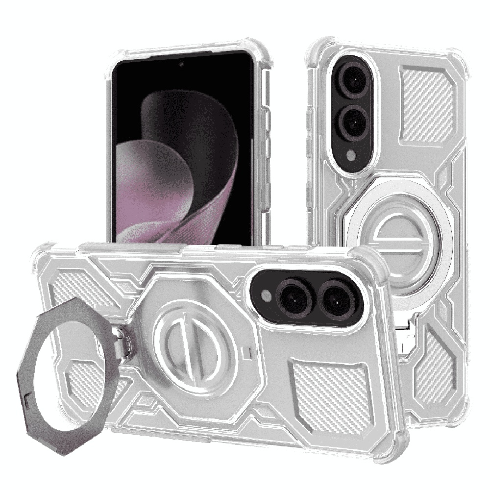 Калъф за Samsung Galaxy S25 Edge - Techsuit Carbon Shield PRO - Бял Прозрачен