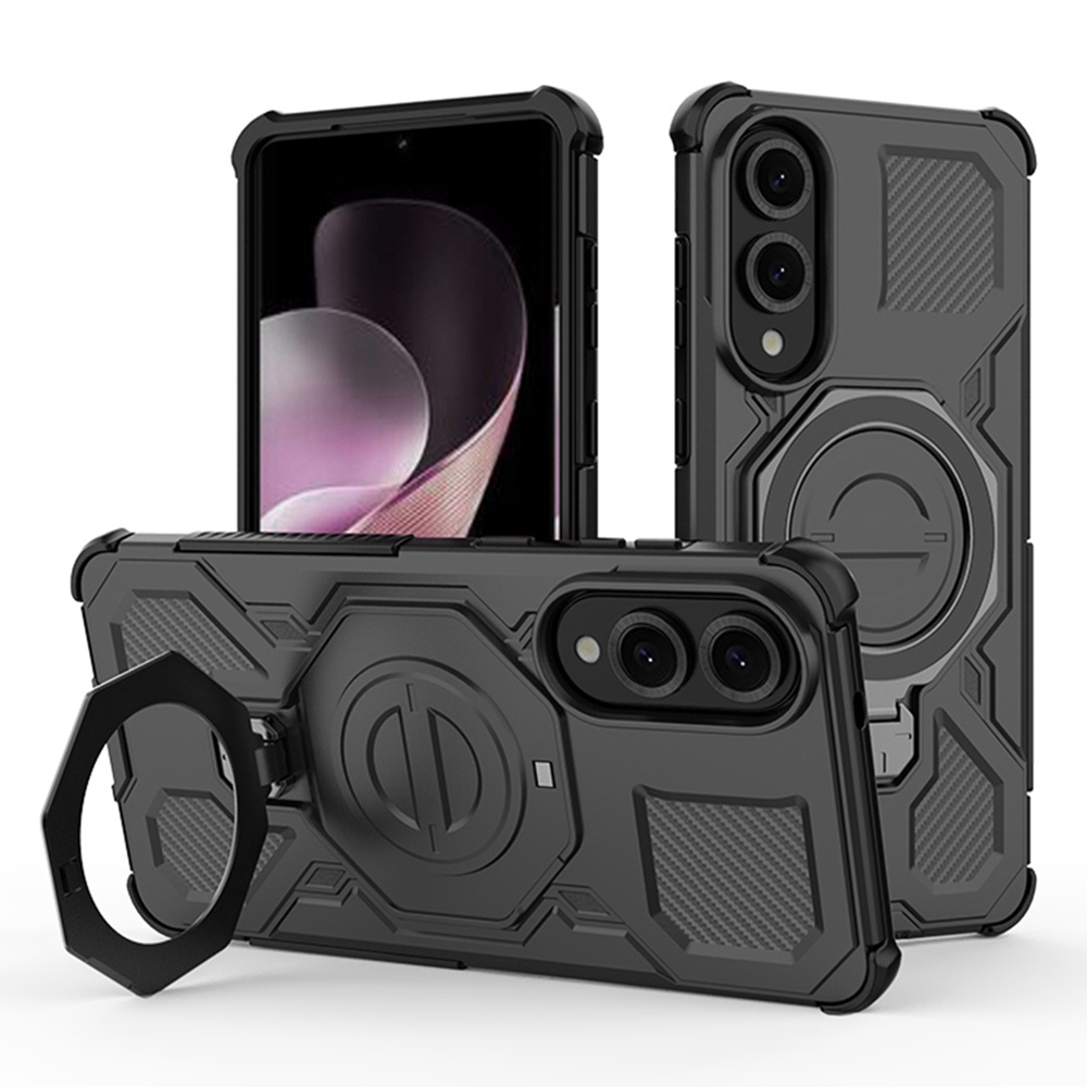 Калъф за Samsung Galaxy S25 Edge - Techsuit Carbon Shield PRO - Черен