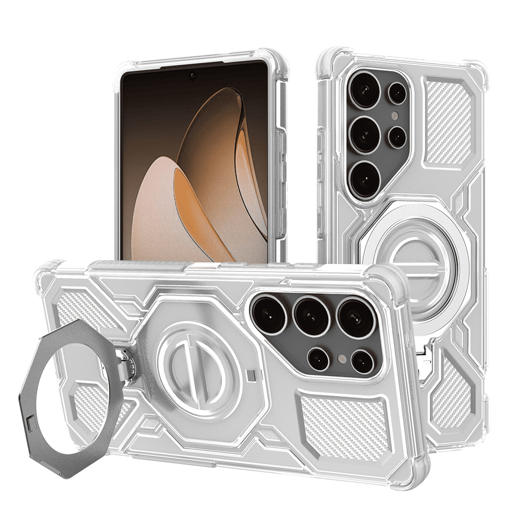 Калъф за Samsung Galaxy S25 Ultra - Techsuit Carbon Shield PRO - Бял Прозрачен