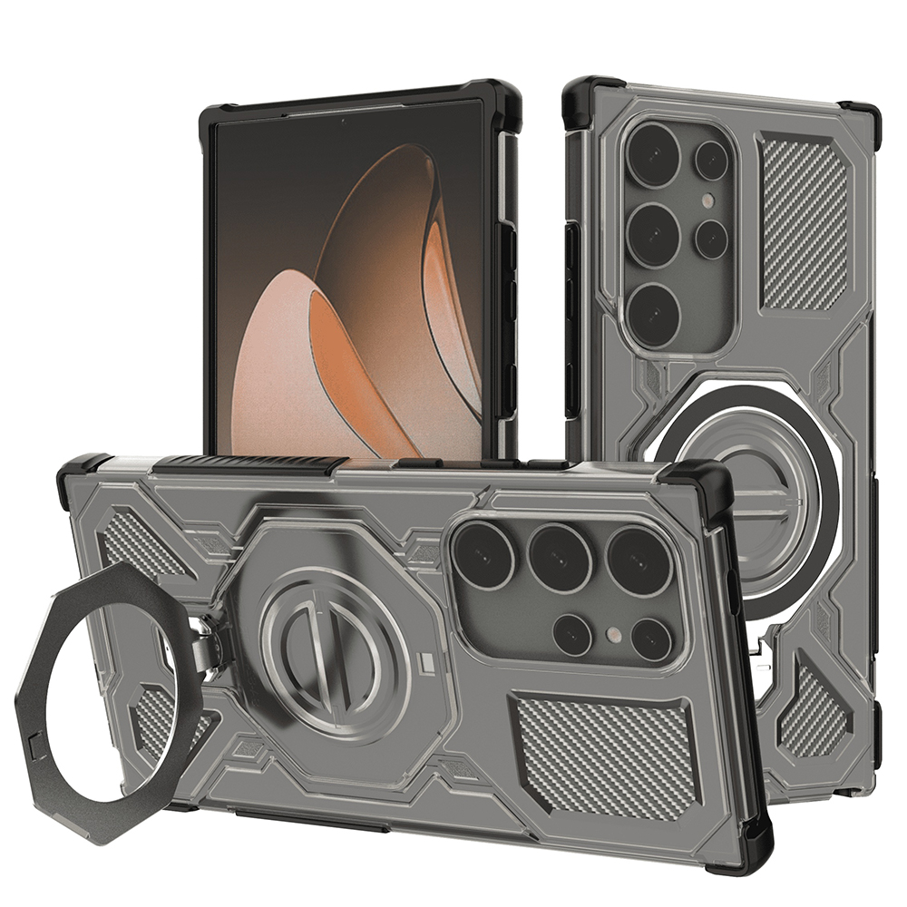 Калъф за Samsung Galaxy S24 Ultra - Techsuit Carbon Shield PRO - Smoke Черен