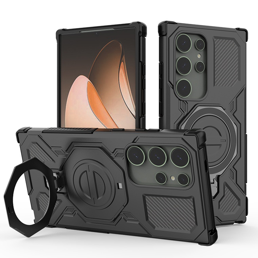 Калъф за Samsung Galaxy S24 Ultra - Techsuit Carbon Shield PRO - Черен