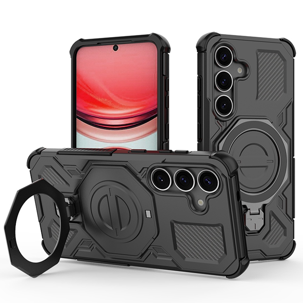 Калъф за Samsung Galaxy S25 Plus - Techsuit Carbon Shield PRO - Черен