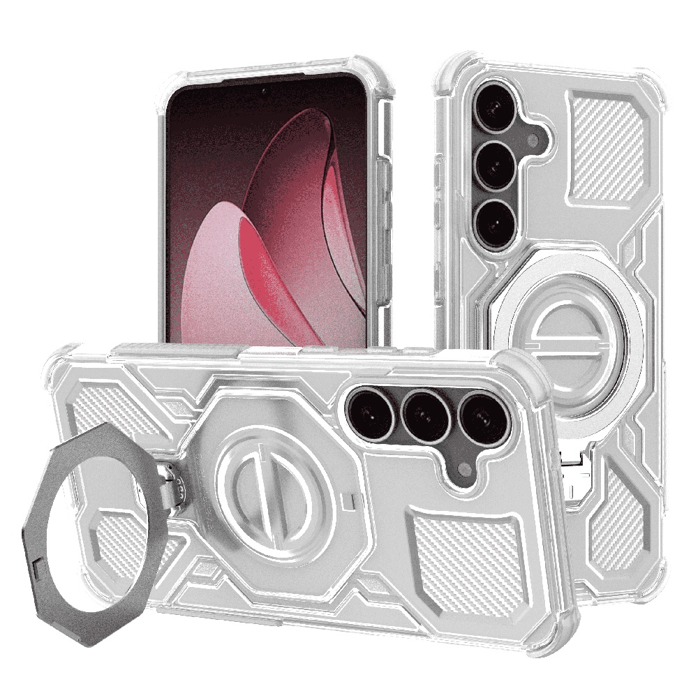 Калъф за Samsung Galaxy S25 Plus - Techsuit Carbon Shield PRO - Бял Прозрачен