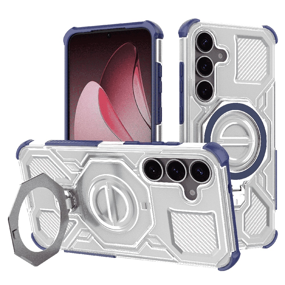 Калъф за Samsung Galaxy S25 Plus - Techsuit Carbon Shield PRO - син прозрачен