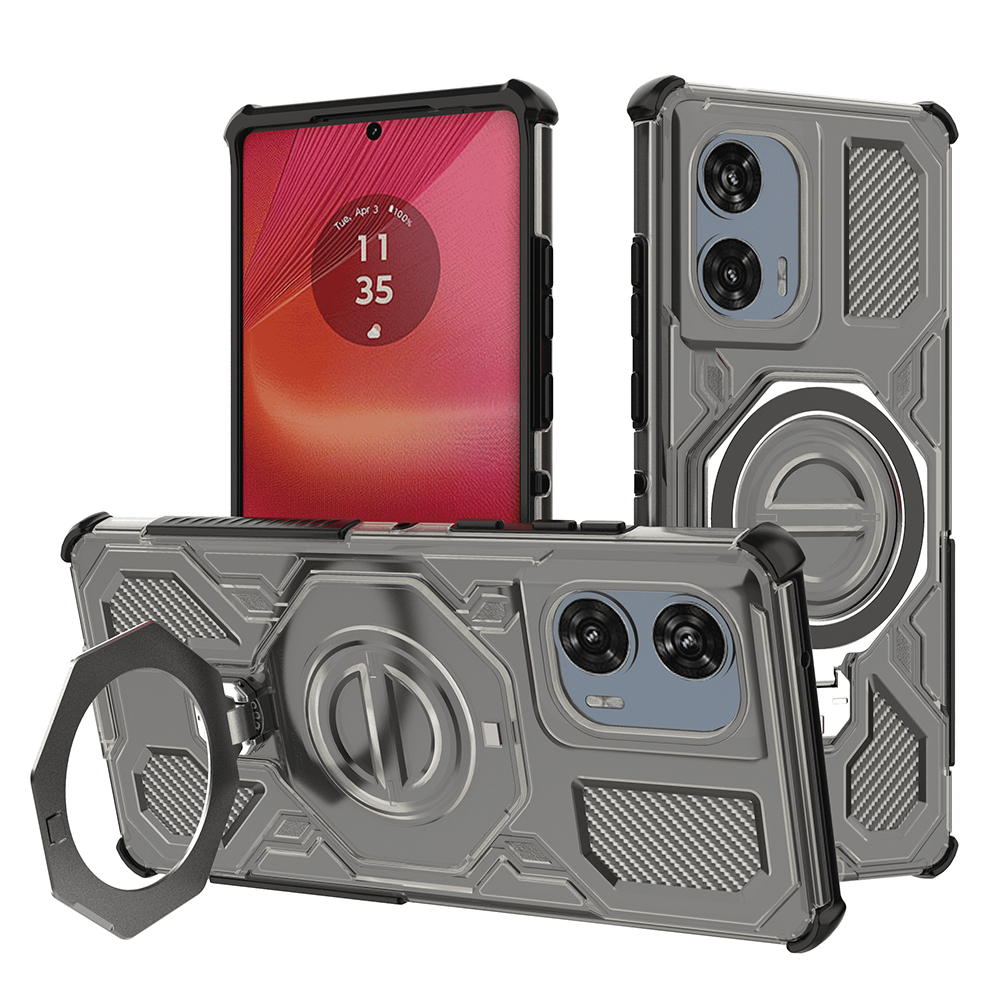 Калъф за Motorola Edge 50 Fusion - Techsuit Carbon Shield PRO - Smoke Черен