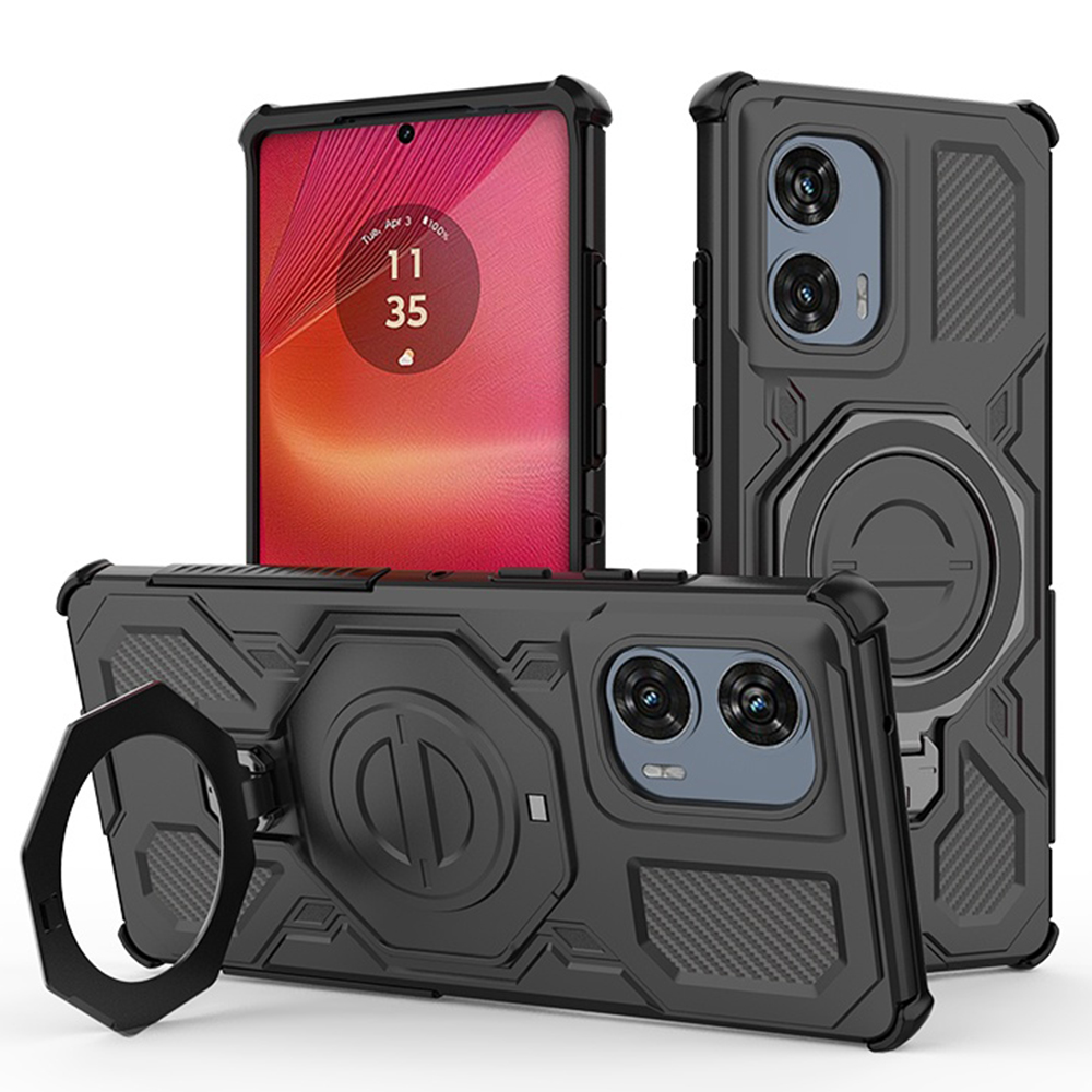 Калъф за Motorola Edge 50 Fusion - Techsuit Carbon Shield PRO - Черен
