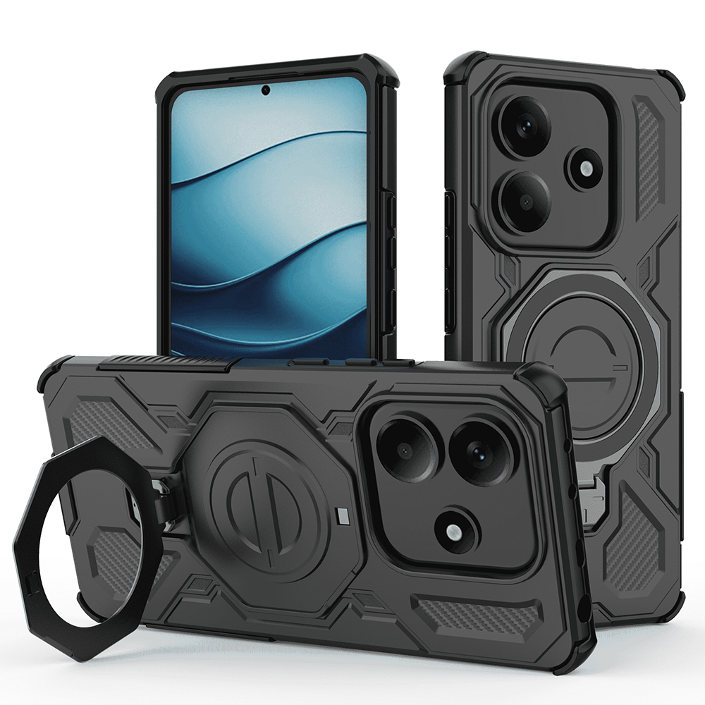 Калъф за Xiaomi Redmi Note 14 5G - Techsuit Carbon Shield PRO - Черен