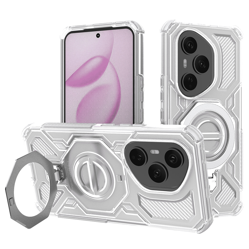 Калъф за Honor 400 Pro - Techsuit Carbon Shield PRO - Бял Прозрачен