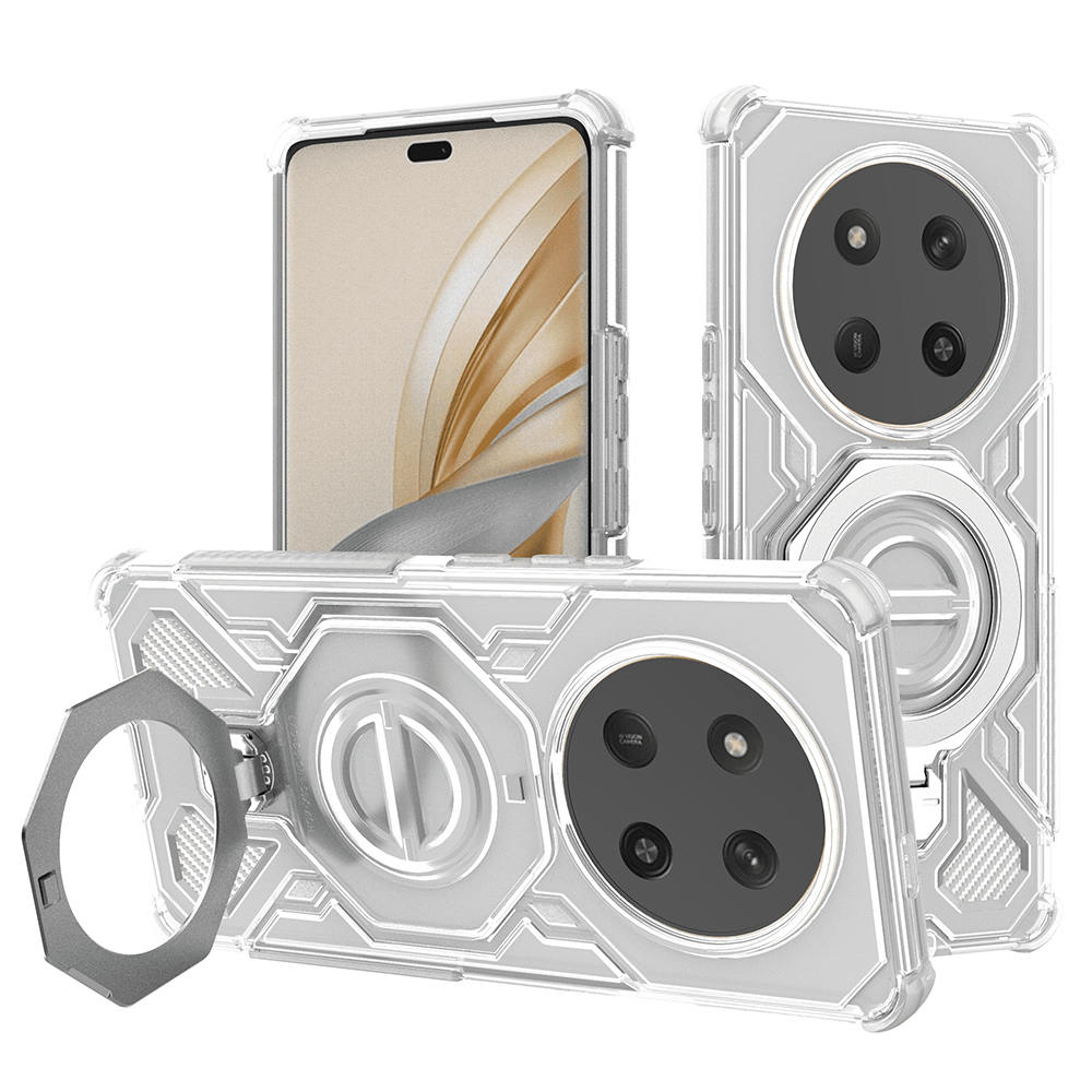 Калъф за Honor Magic7 Lite / X9c - Techsuit Carbon Shield PRO - Бял Прозрачен