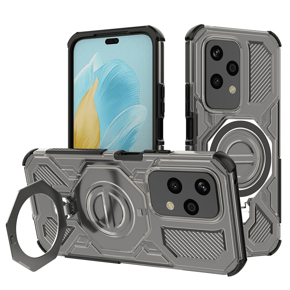 Калъф за Honor 200 Lite - Techsuit Carbon Shield PRO - Smoke Черен