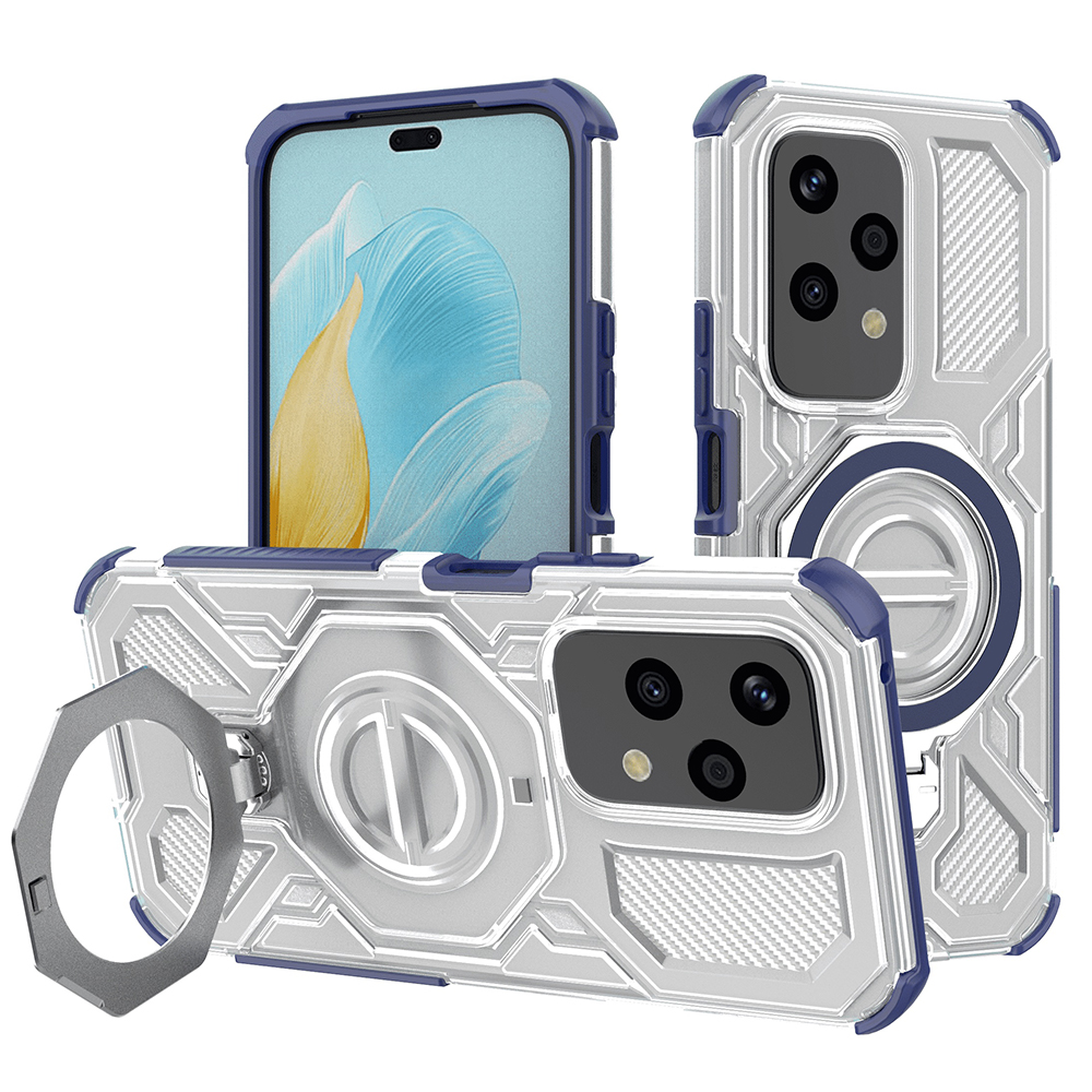 Калъф за Honor 200 Lite - Techsuit Carbon Shield PRO - Син Прозрачен