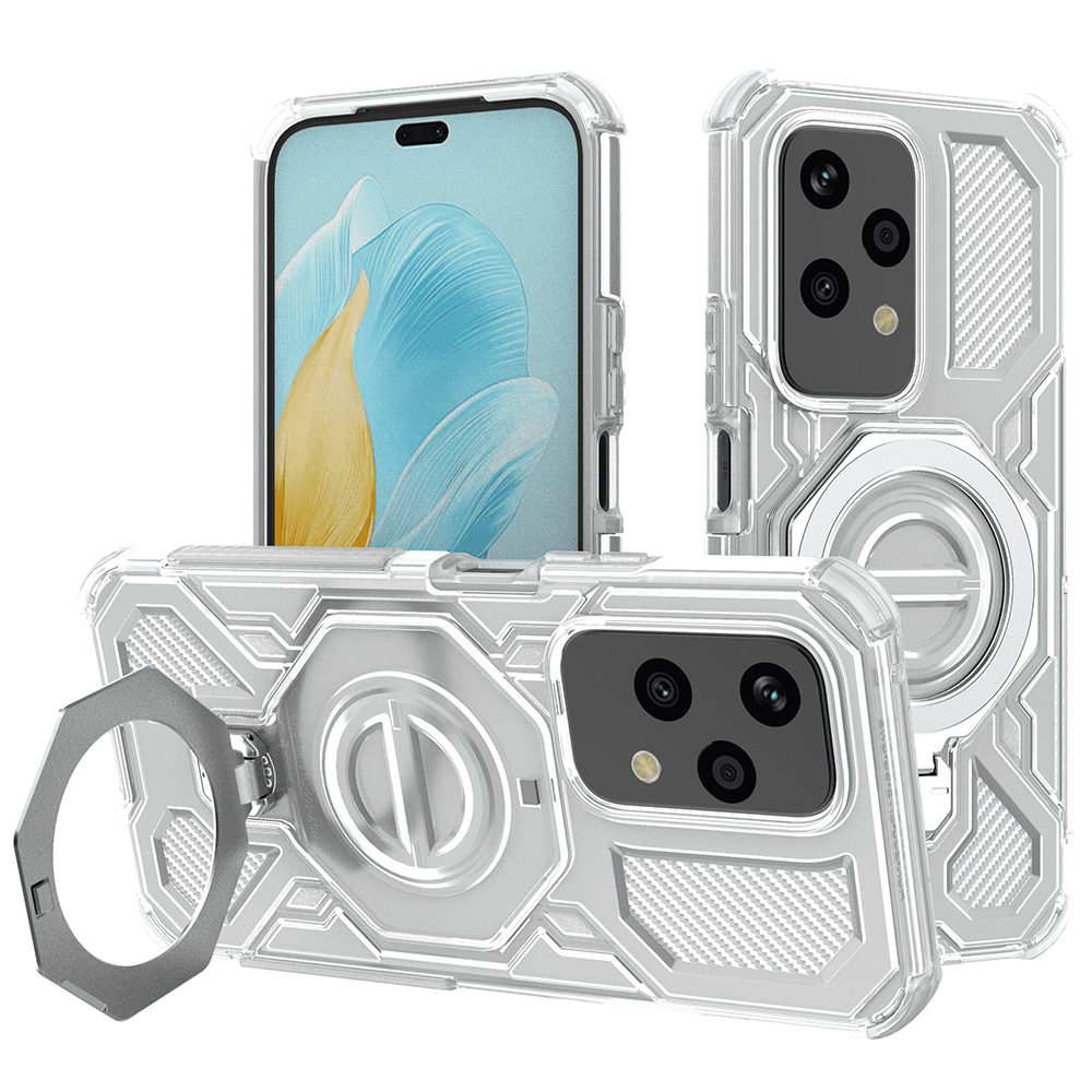 Калъф за Honor 200 Lite - Techsuit Carbon Shield PRO - Бял Прозрачен