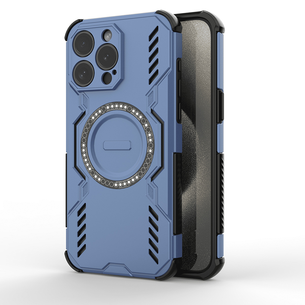 Калъф за iPhone 15 Pro - Techsuit ArmorMag Case - Син