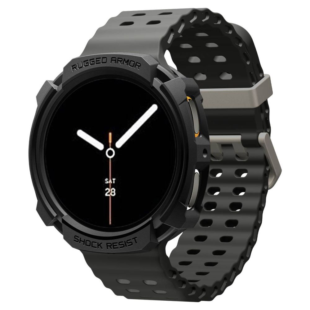 Калъф за Samsung Galaxy Watch8 44 мм - Spigen Rugged Armor (ACS10006) - черен мат
