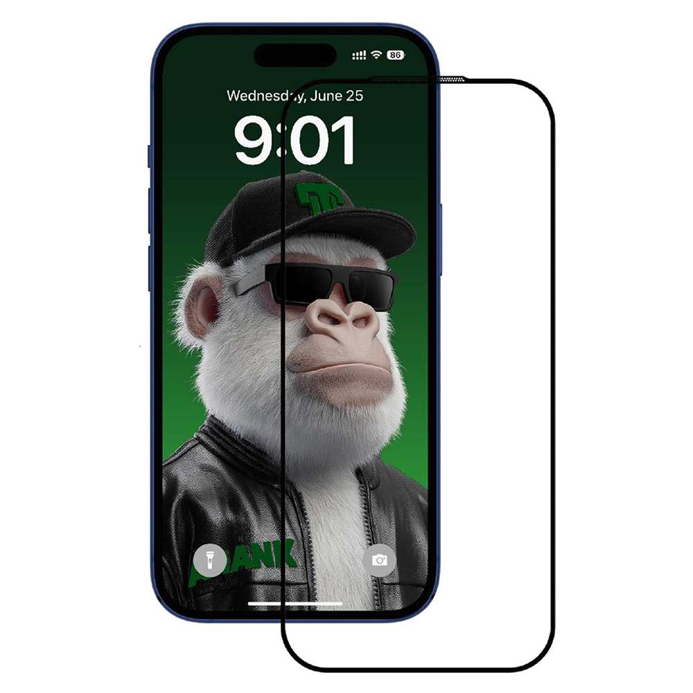 Калъф за iPhone 17 Pro - ANANK 2.5D 10X Reinforced CG Screen Protector - Черен