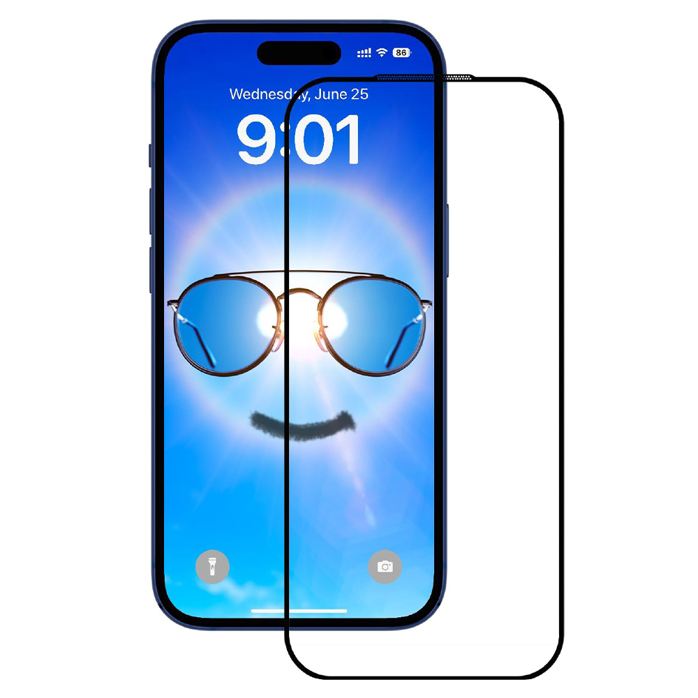 Калъф за iPhone 17 Pro Max - ANANK 2.5D антирефлексен протектор - Черен