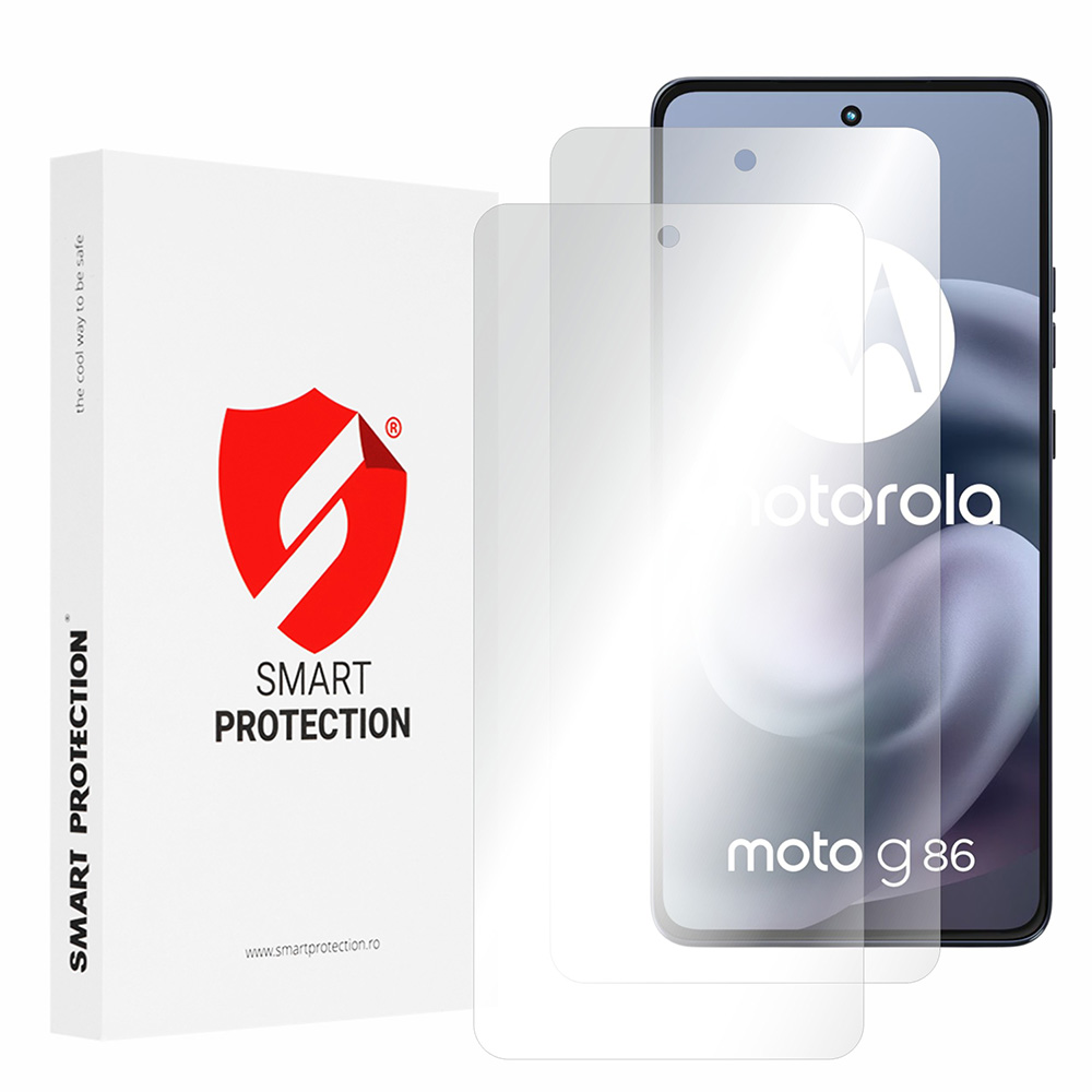 [2x Pack] Премиум регенерируем капак Motorola Moto G86 / G86 Power - Smart Protection Classic - Прозрачен