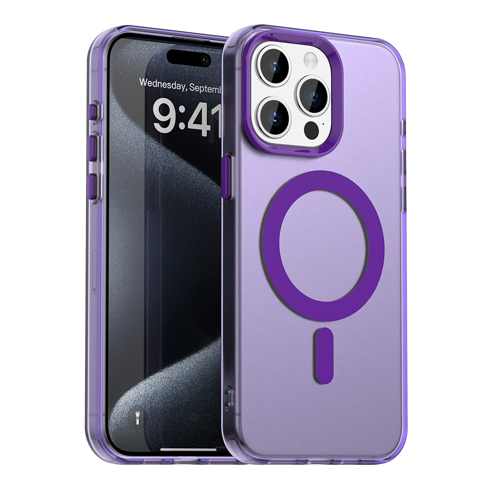 Калъф за iPhone 15 Pro - Techsuit CandyCase MagSafe - Лилав