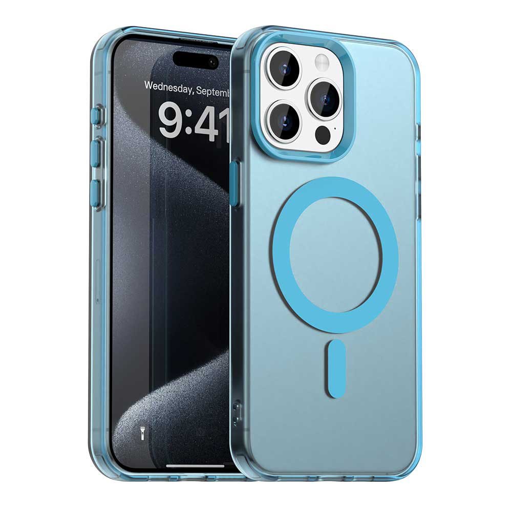 Калъф за iPhone 15 Pro - Techsuit CandyCase MagSafe - Син