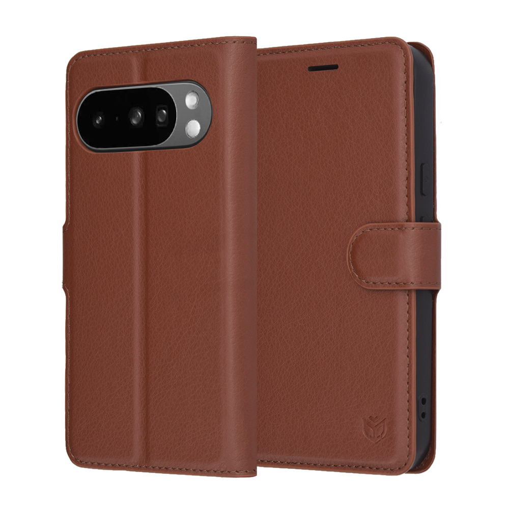 Калъф за Google Pixel 10 Pro XL - Techsuit Leather Folio - Кафяв