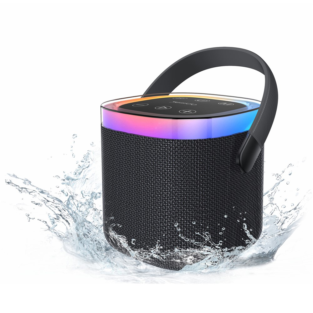Безжичен високоговорител с дръжка, RGB светлини, TF, AUX, USB, Type-C, 1800mAh - Yesido (YSW25) - Черен