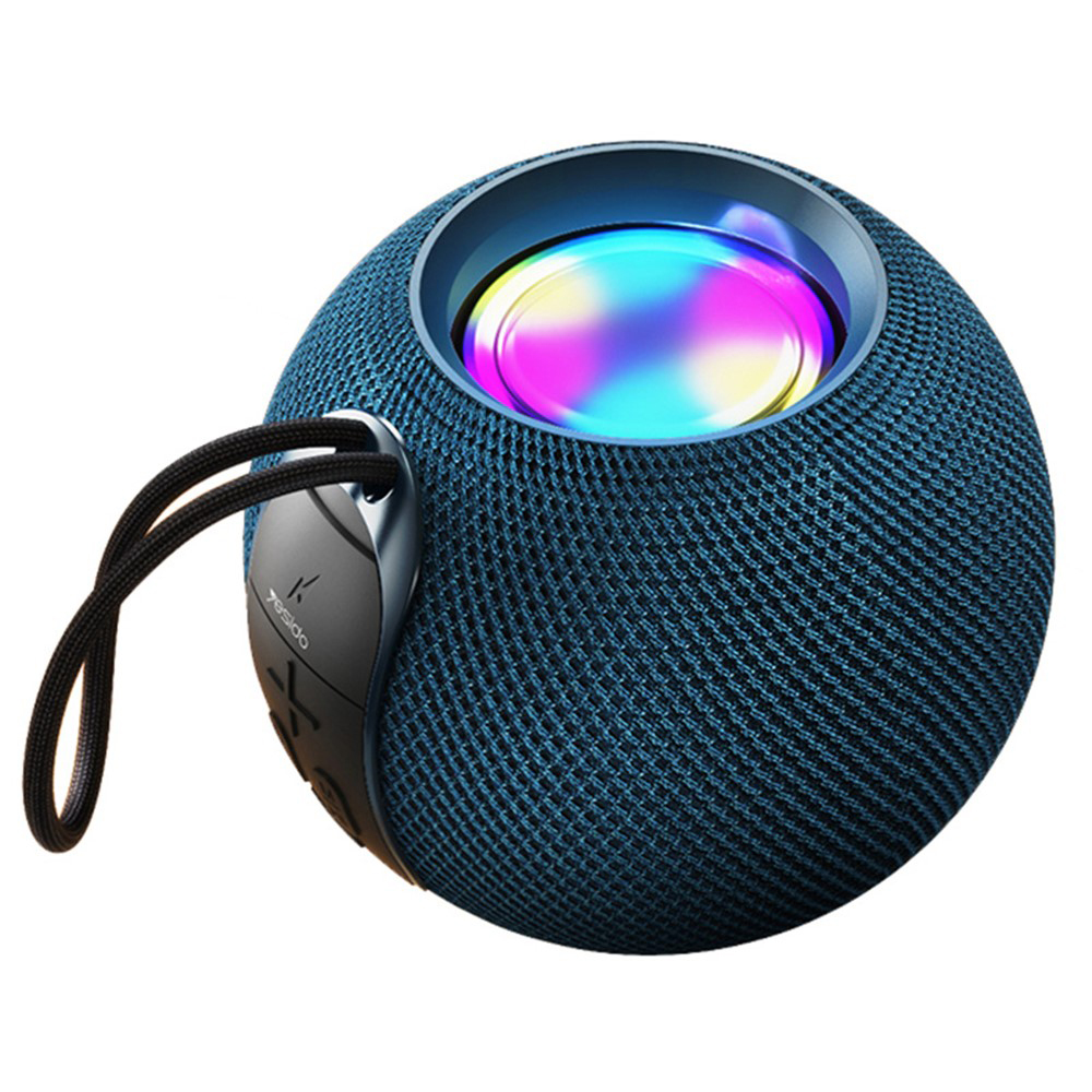 Безжичен високоговорител с RGB светлини, Bluetooth 5.1, TF, USB, DC5V, 1200mAh, 5W - Yesido (YSW13) - Син
