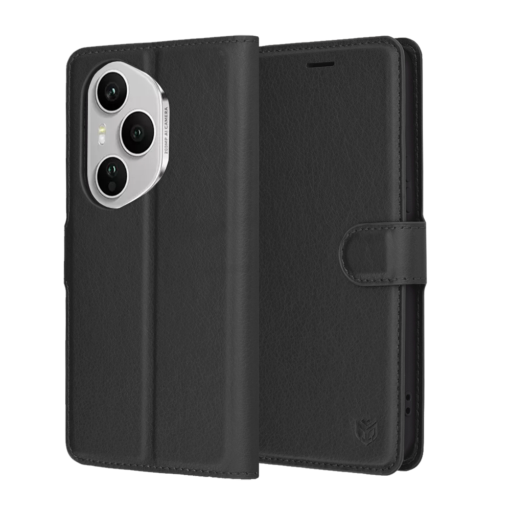 Калъф за Honor 400 Pro - Techsuit Leather Folio - Черен