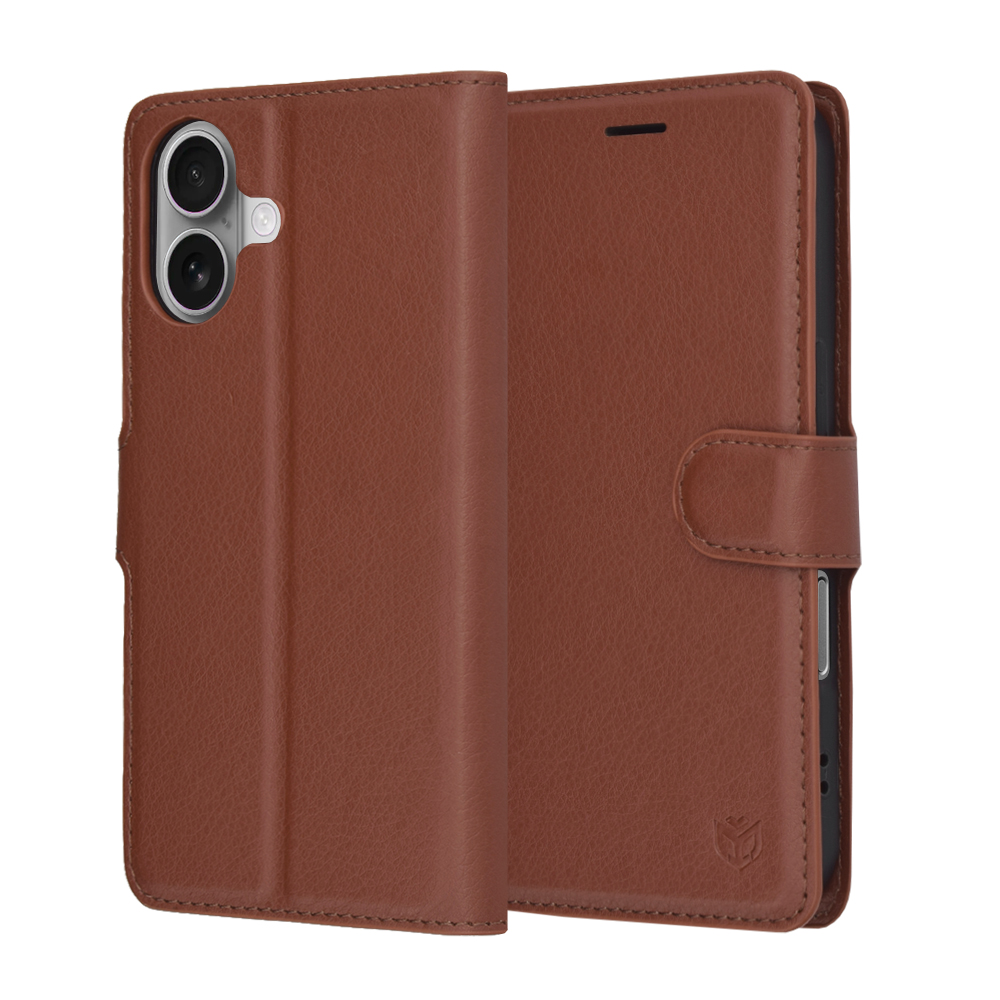 Калъф за iPhone 17 - Techsuit Leather Folio - Кафяв