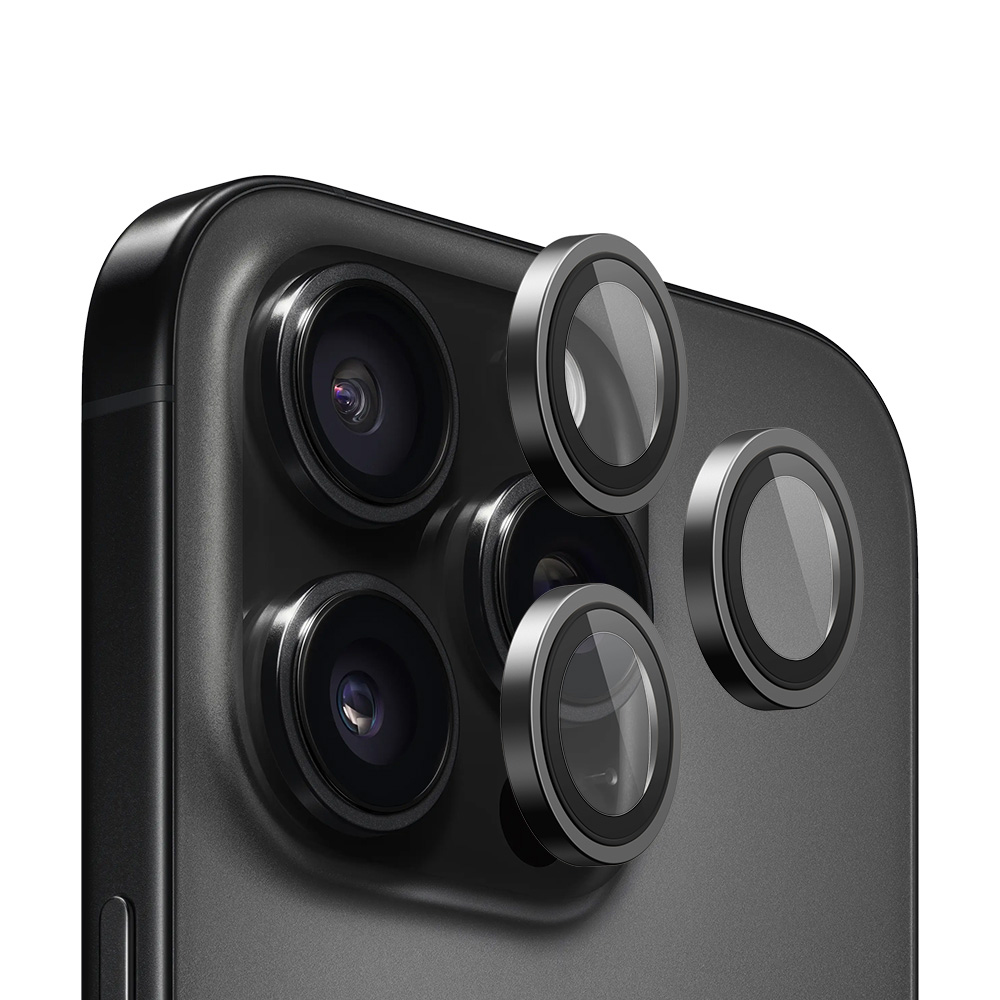 Калъф за iPhone 15 Pro / iPhone 15 Pro Max / iPhone 16 Pro / iPhone 16 Pro Max - Blueo 99 Anti-Reflective Lens Glass - Черен Титаниев