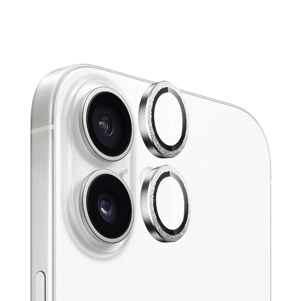Калъф за iPhone 16 / iPhone 16 Plus - Blueo Diamond Lens Glass - Сребрист Diamond