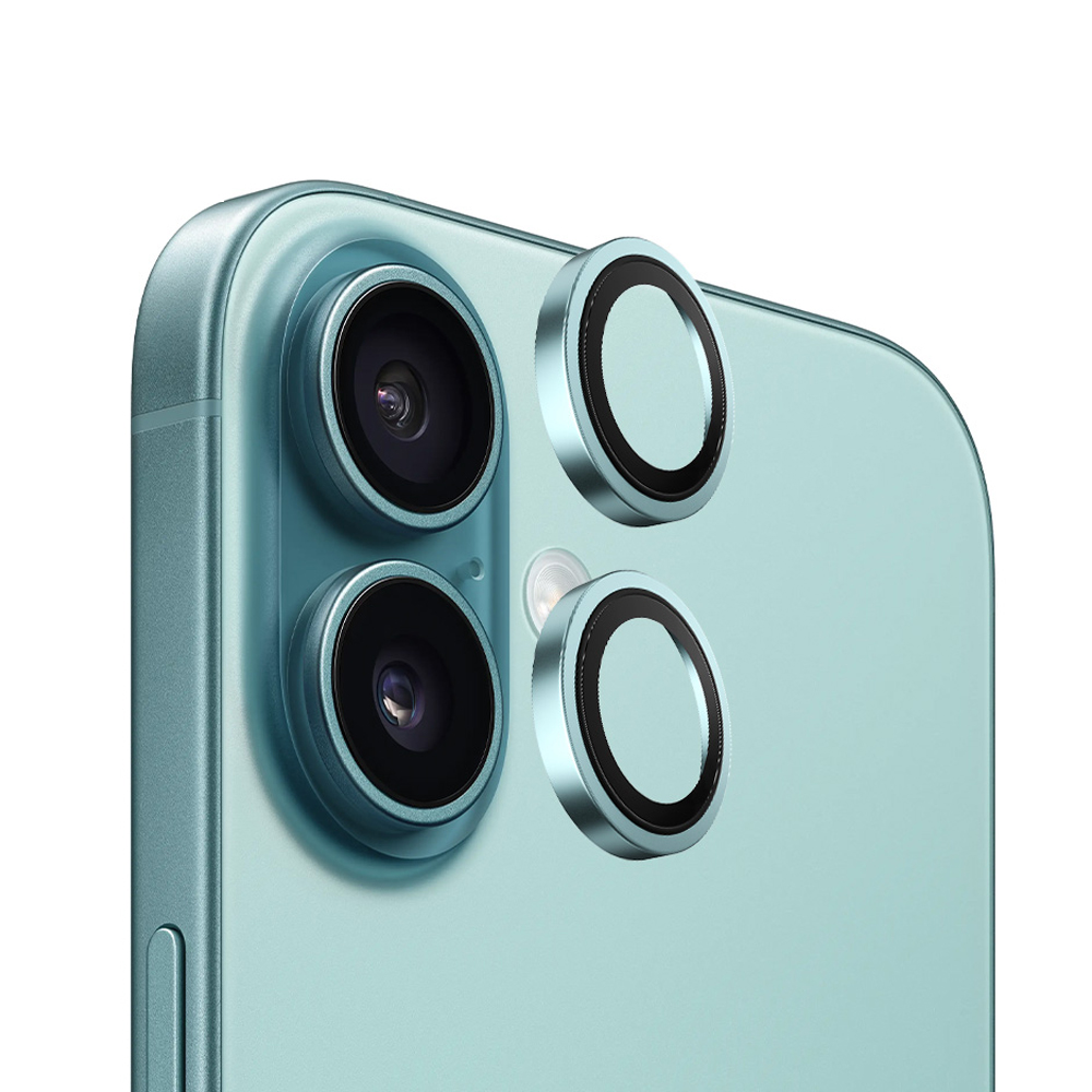 Капак за iPhone 16 / iPhone 16 Plus - Blueo Original Metal Frame Lens Protector - Зелен
