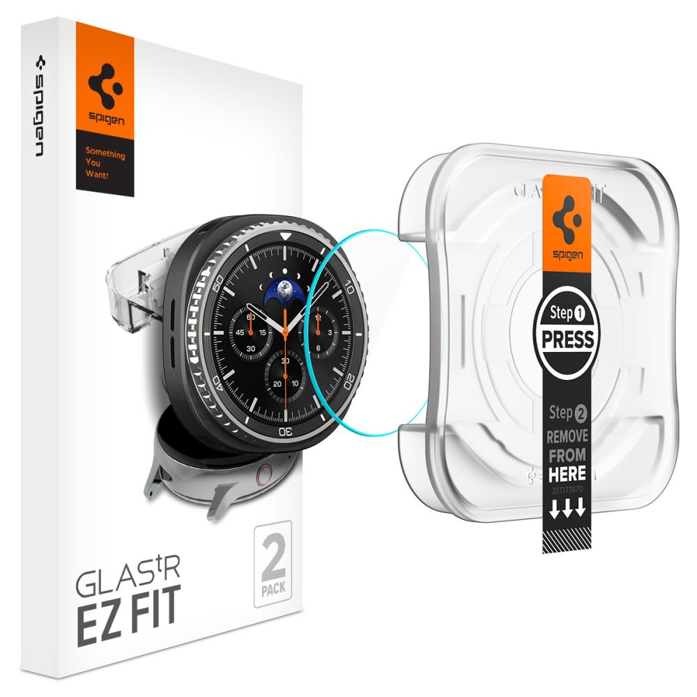 Калъф за Samsung Galaxy Watch8 Classic (комплект 2) - Spigen Glas.TR EZ FIT (AGL09877) - Прозрачен