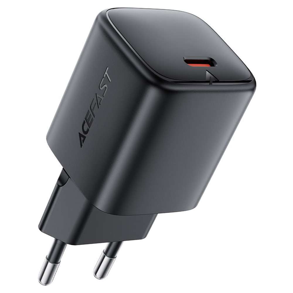 AC захранване за гнездо, 1xUSB-C, GaN, 45W - Acefast (A119) - черно