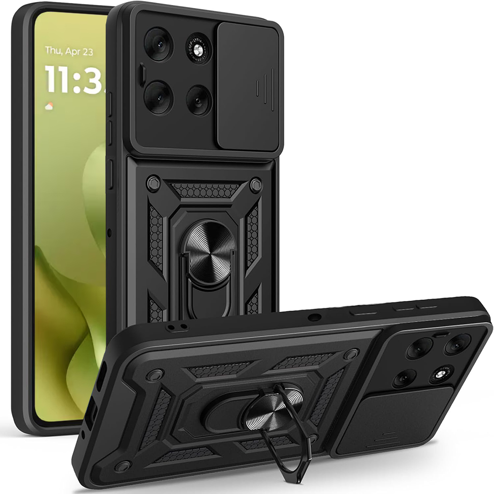 Калъф за Motorola Moto G86 - Techsuit CamShield Series - Черен
