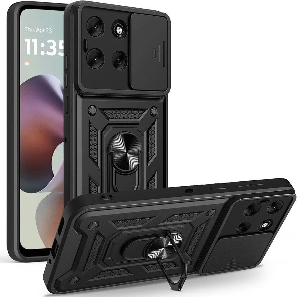 Калъф за Motorola Moto G56 - Techsuit CamShield Series - Черен