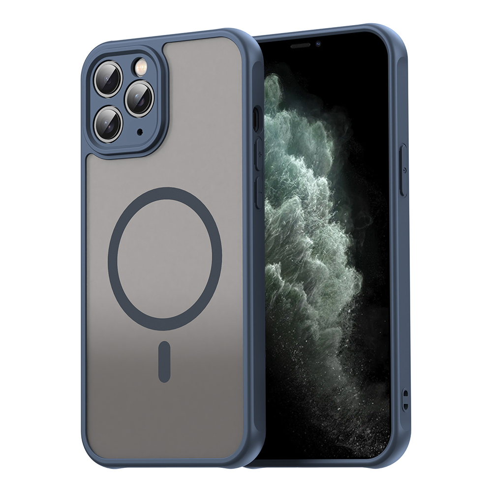 Калъф за iPhone 11 Pro Max - Techsuit HaloFrost II MagSafe - Тъмносин Син