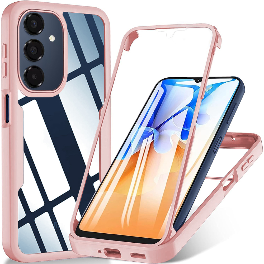 Калъф за Samsung Galaxy A16 4G / A16 5G / A17 5G / A17 4G / M17 / F17 + калъф - Techsuit ColorVerse 360 Series - Розов
