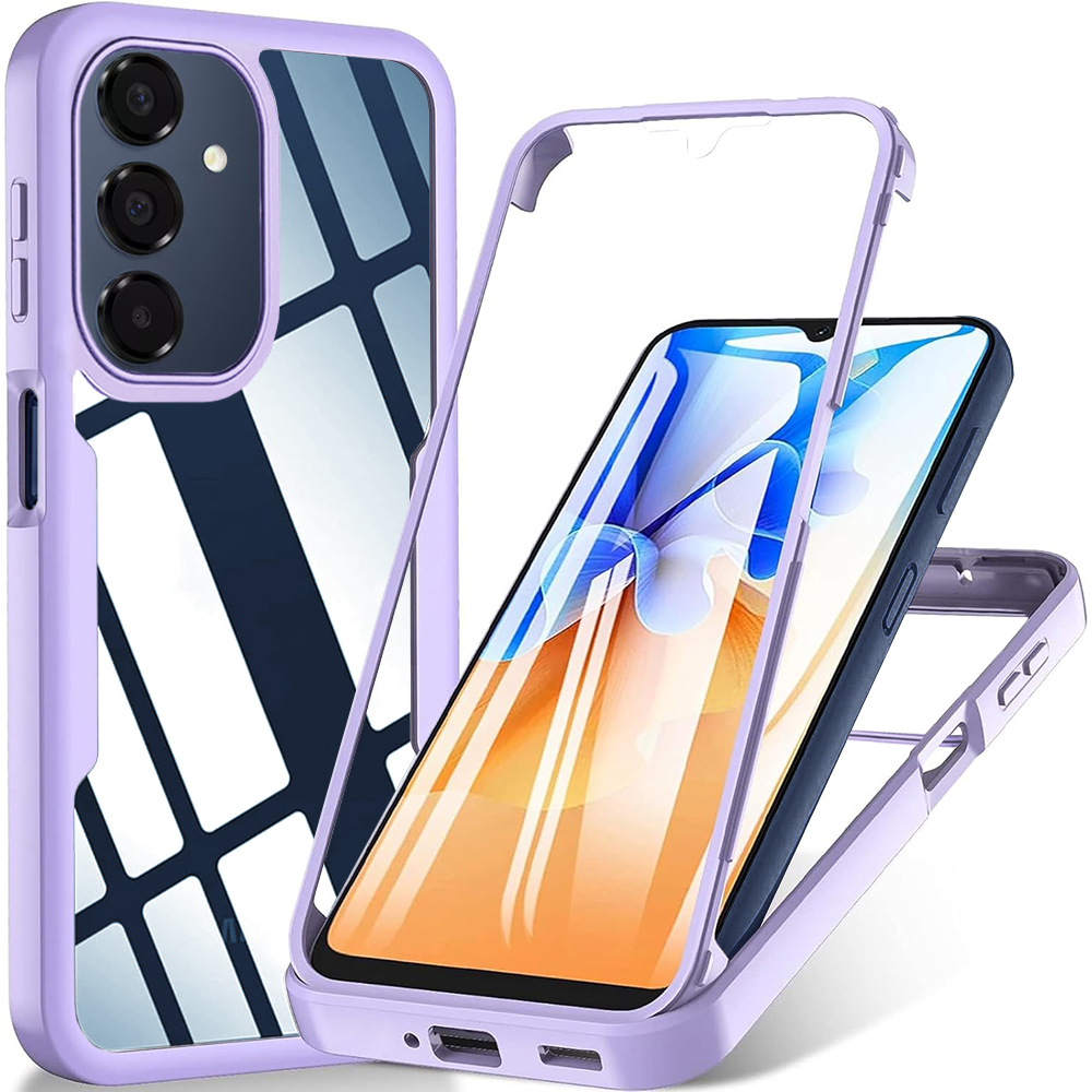 Калъф за Samsung Galaxy A16 4G / A16 5G / A17 5G / A17 4G / M17 / F17 + калъф - Techsuit ColorVerse 360 Series - Лилав