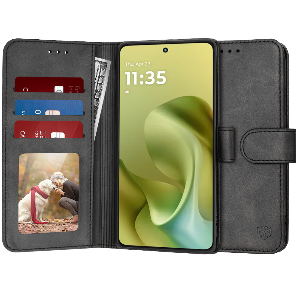 Калъф за Motorola Moto G86 - Techsuit Diary Book - Черен