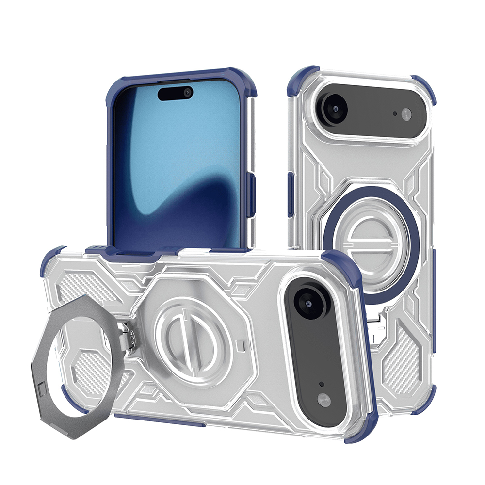 Калъф за iPhone 17 Air - Techsuit Carbon Shield PRO - син прозрачен