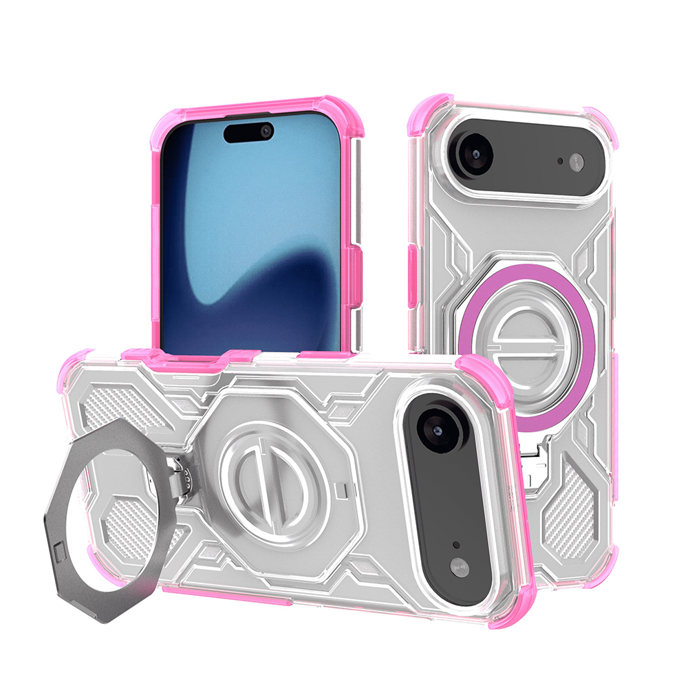 Калъф за iPhone 17 Air - Techsuit Carbon Shield PRO - Розов Прозрачен