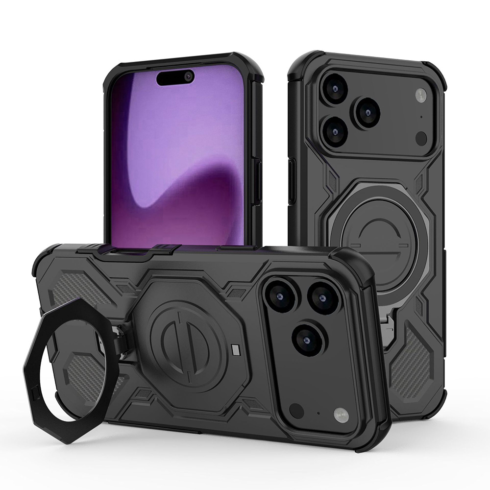 Калъф за iPhone 17 Pro Max - Techsuit Carbon Shield PRO - Черен
