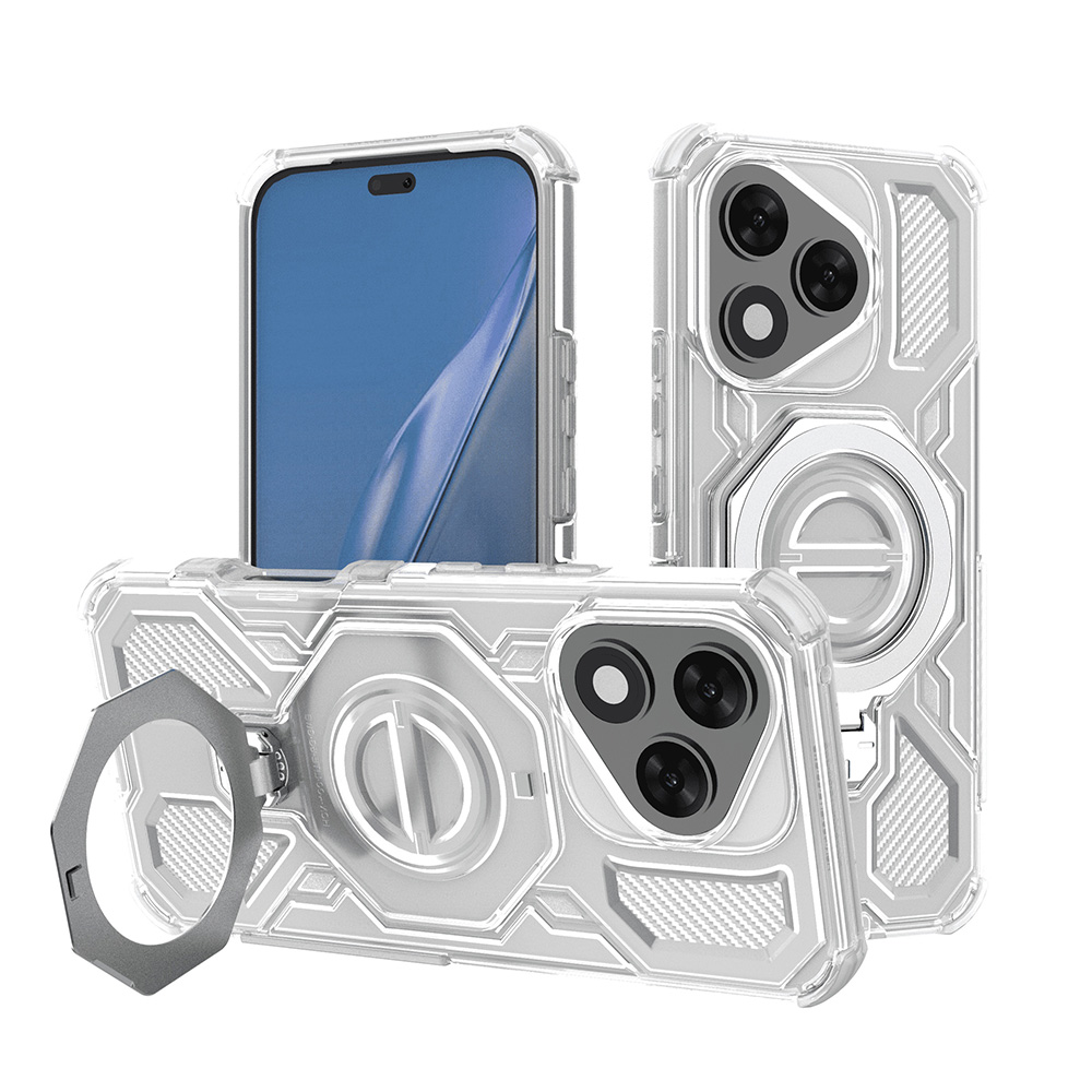 Калъф за Honor 400 Lite - Techsuit Carbon Shield PRO - Бял Прозрачен