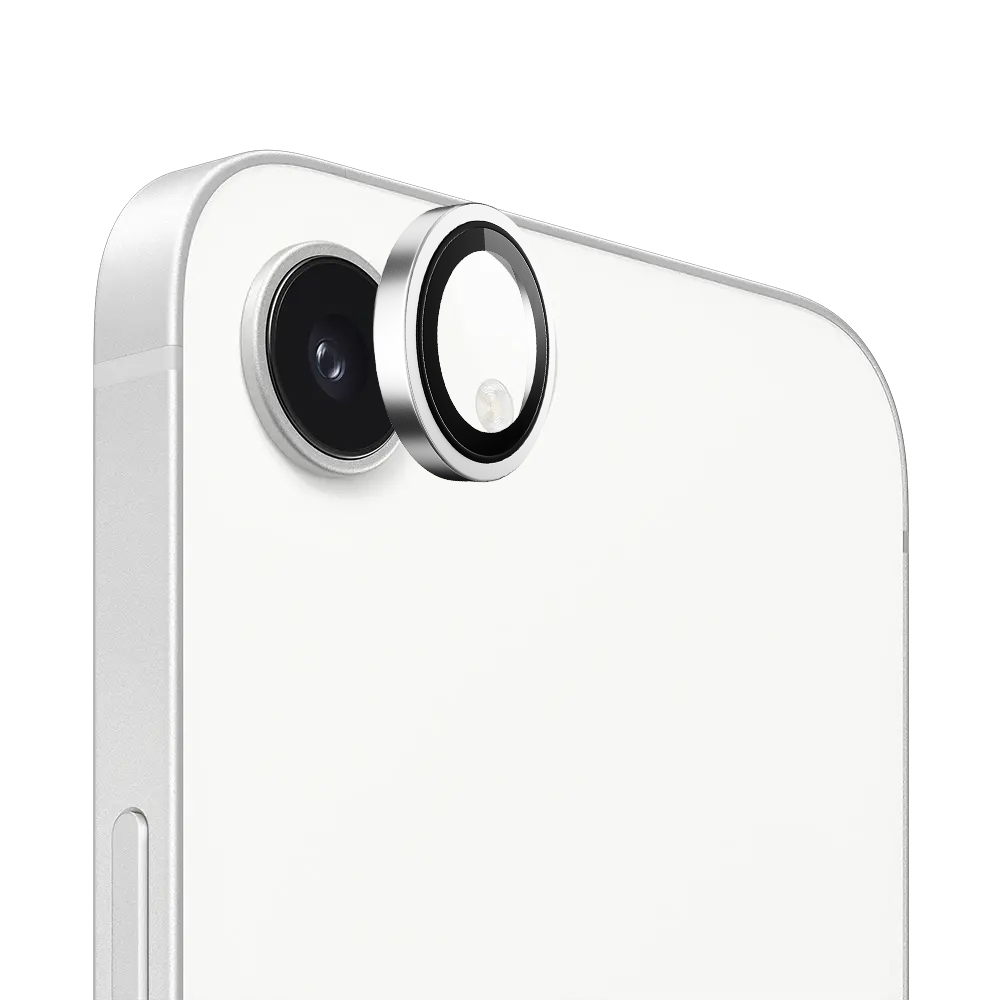 Калъф за iPhone 16e / iPhone 17e - Blueo Original Metal Frame Lens Protector - Сребрист