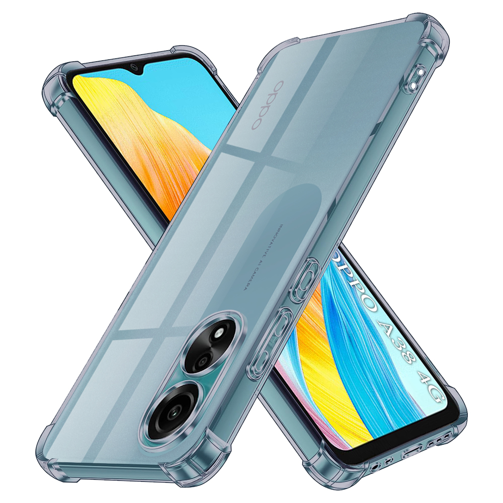 Калъф за Oppo A38 / A18 - Techsuit Shockproof Прозрачен Silicone - Smoke Черен