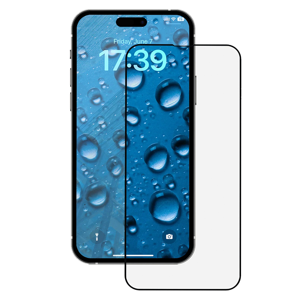 Калъф за iPhone 16 Pro Max - ANANK 2.5D Reinforced Edge Screen Protector - Черен